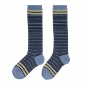 Памучни раирани чорапи с 3/4 дължина, сини Chicco 255920 
