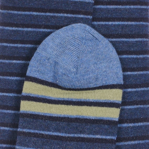 Памучни раирани чорапи с 3/4 дължина, сини Chicco 255921 2