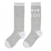 Комплект от три чифта чорапи за бебе в розово и сиво Chicco 255933 3