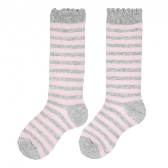 Комплект от три чифта чорапи за бебе в розово и сиво Chicco 255936 5