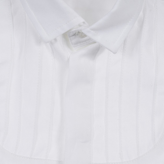 Памучен комплект риза и панталон за бебе в бяло и синьо Chicco 256030 3