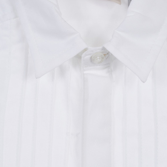 Памучен комплект риза и панталон за бебе, бял Chicco 256062 3