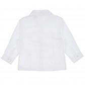 Памучен комплект риза и панталон за бебе, бял Chicco 256064 5