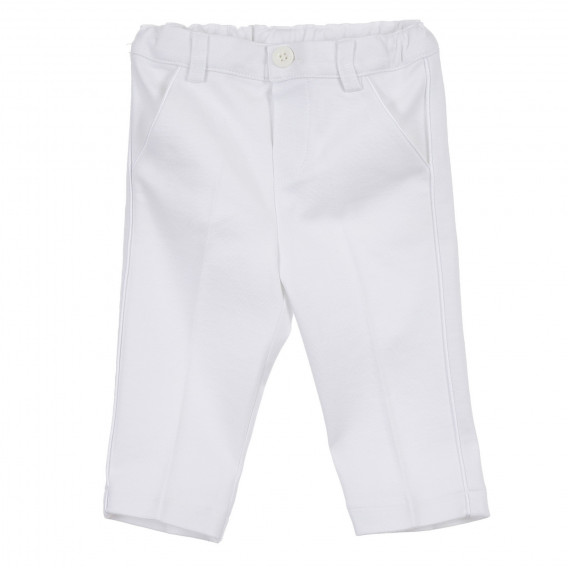 Памучен комплект риза и панталон за бебе, бял Chicco 256065 6