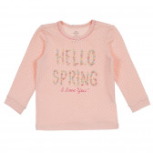 Памучна пижама HELLO SPRING за бебе, розова Chicco 256082 2