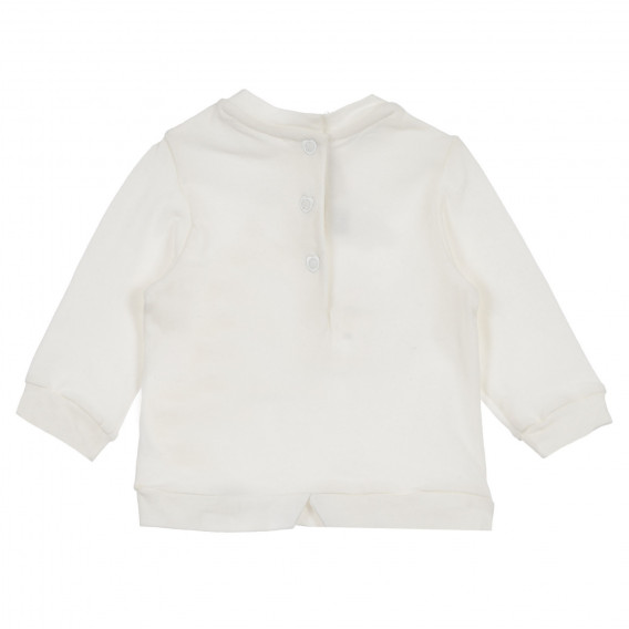 Памучен комплект блуза с клин за бебе в бяло и кафяво Chicco 256138 5