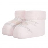Плетени чорапи MOMMY AND DADDY за бебе, розови Chicco 256141 