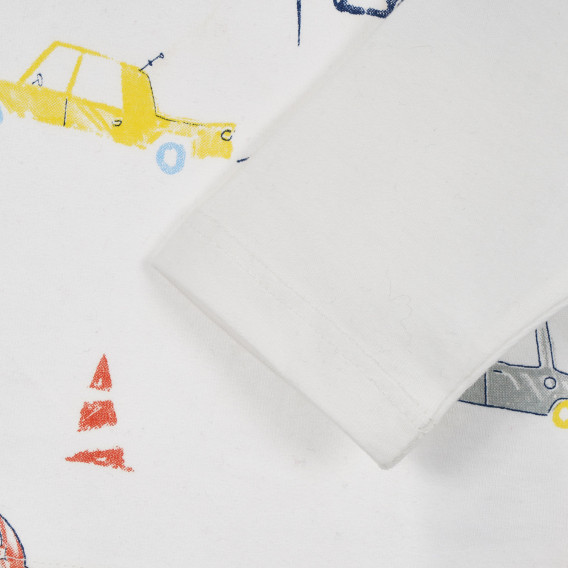 Памучен комплект CARS за бебе в бяло и сиво Chicco 256154 3
