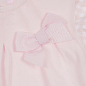 Памучен комплект рокля с гащи за бебе, розов Chicco 256221 3