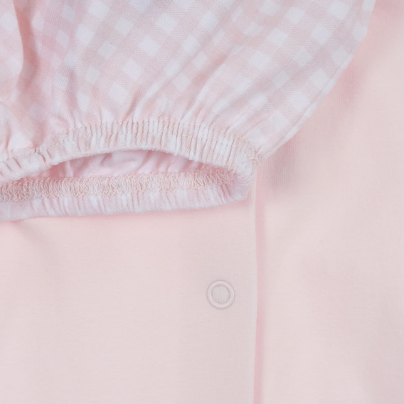 Памучен комплект рокля с гащи за бебе, розов Chicco 256222 4