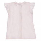 Памучен комплект рокля с гащи за бебе, розов Chicco 256223 5