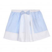 Памучна раирана пола с панделка в бяло и синьо Chicco 256253 