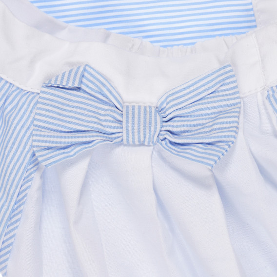 Памучна раирана пола с панделка в бяло и синьо Chicco 256255 3