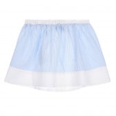 Памучна раирана пола с панделка в бяло и синьо Chicco 256256 4
