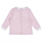 Памучен комплект блуза и ританки за бебе в розово и бяло Chicco 256279 5