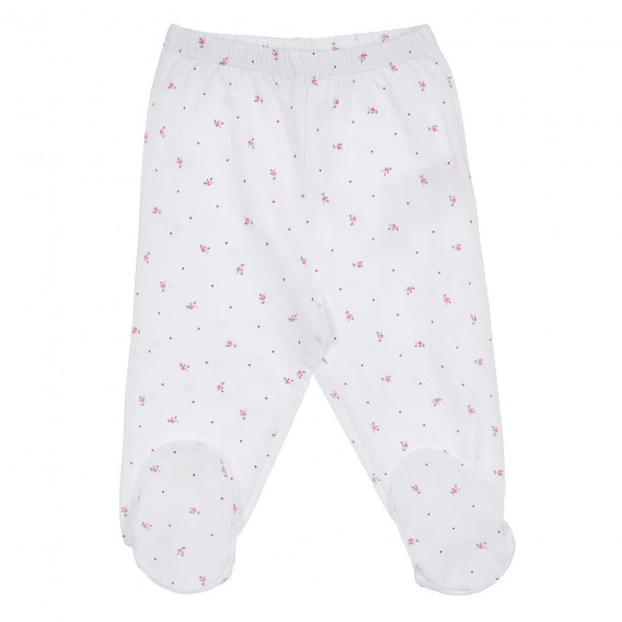 Памучен комплект блуза и ританки за бебе в розово и бяло Chicco 256280 6