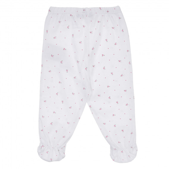 Памучен комплект блуза и ританки за бебе в розово и бяло Chicco 256281 7