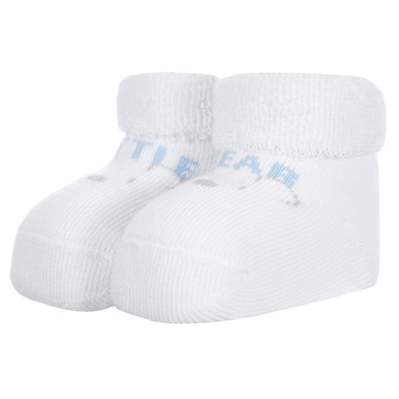 Плетени чорапи LITTLE BEAR за бебе, бели Chicco 256282 