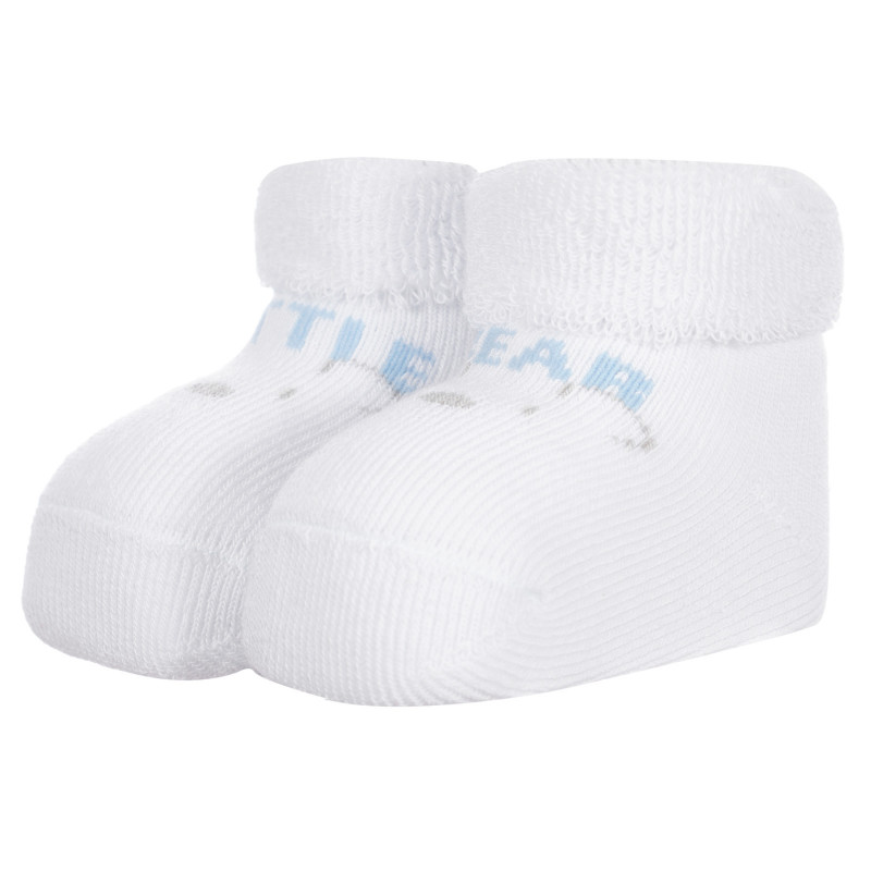 Плетени чорапи LITTLE BEAR за бебе, бели  256282