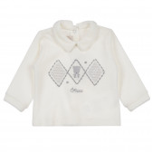 Комплект блуза с ританки за бебе в бяло и сиво Chicco 256342 9