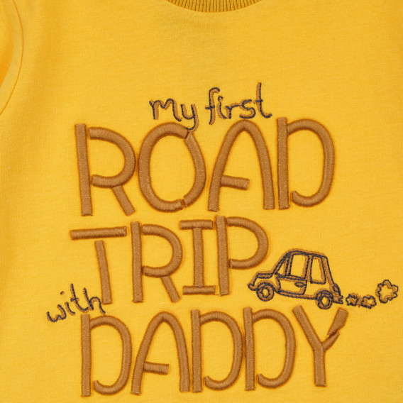 Памучна блуза с апликация за бебе, жълта Chicco 256421 2