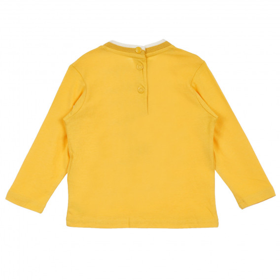 Памучна блуза с апликация за бебе, жълта Chicco 256423 4