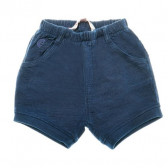 Къси памучни панталони за бебе за момче тъмносини Boboli 25666 