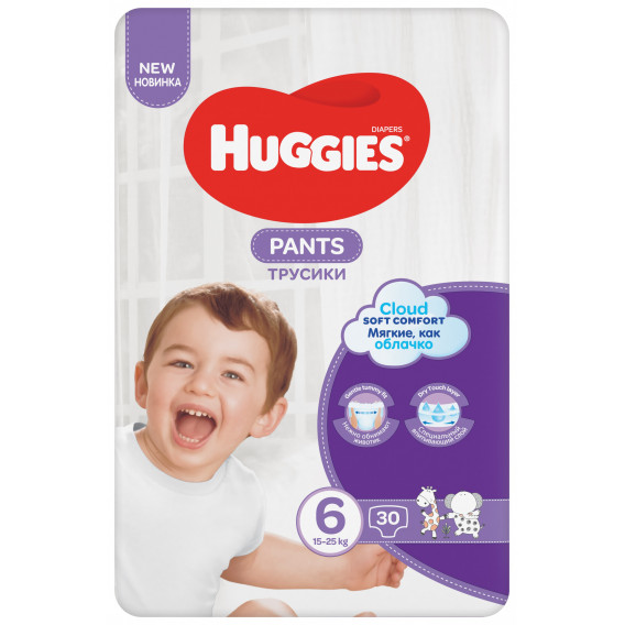 Пелени-гащи № 6, 30 бр, модел Huggies Pants Huggies 256701 
