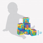 Играчки за баня, меки кубчета с морски животни - 6 бр. Playgro 257468 2