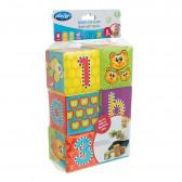 Играчки за баня, меки образователни кубчета - 6 бр. Playgro 257478 3
