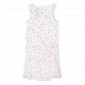 Памучна рокля с принт на фламинго, бяла Benetton 257548 8