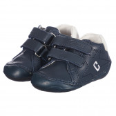 Кожени обувки с апликация на звезда за бебе, тъмносини Chicco 257635 