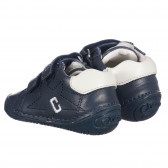 Кожени обувки с апликация на звезда за бебе, тъмносини Chicco 257637 2