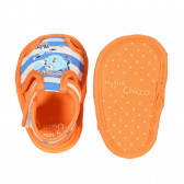 Буйки с щампа и оранжеви акценти за бебе, в бяло и синьо райе Chicco 257915 3