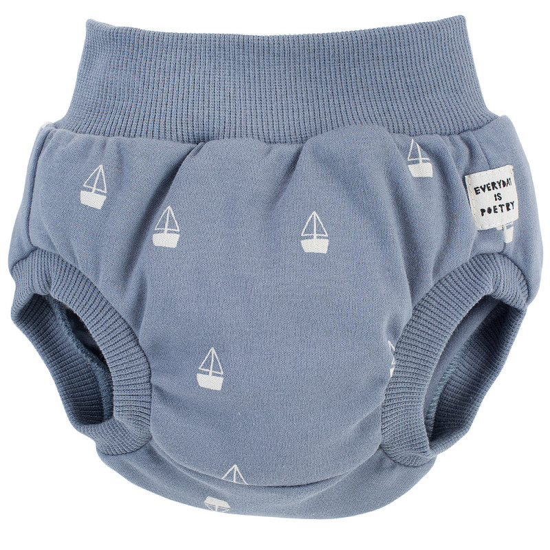 Памучни къси панталонки за бебе, сини  258014