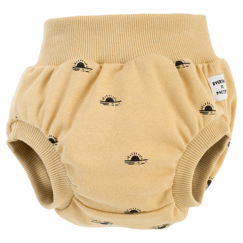 Памучни къси панталонки за бебе, жълти  258015