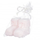 Плетени чорапи с панделки за бебе, розови Chicco 258177 2