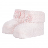 Плетени чорапи с панделки за бебе, розови Chicco 258178 