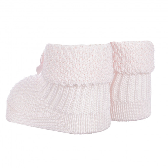 Плетени чорапи с панделки за бебе, розови Chicco 258179 3