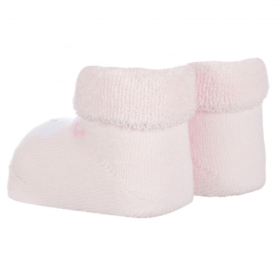 Плетени чорапи LITTLE BUNNY за бебе, розови Chicco 258204 2