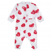 Памучен гащеризон PAPA LOVE ME за бебе, бял Chicco 258240 4