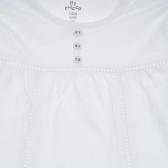 Памучен комплект от блуза и панталон в бяло и синьо Chicco 258386 3