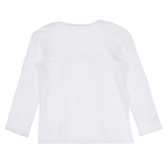 Памучен комплект от блуза и панталон в бяло и синьо Chicco 258388 5