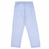 Памучен комплект от блуза и панталон в бяло и синьо Chicco 258390 7