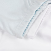 Памучен комплект от два броя ританки за бебе в бяло и синьо Chicco 258526 3