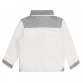 Памучен комплект блуза и панталон за бебе в бяло и сиво Chicco 258597 5