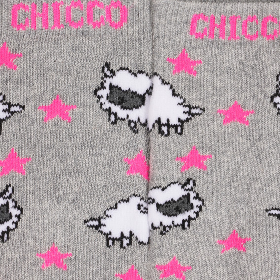 Чорапи за бебе с графичен принт, сиви Chicco 258908 2