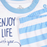 Памучна пижама ENJOY LIFE за бебе, синя Chicco 258968 3