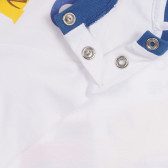 Памучна пижама ROLLING за бебе в бяло и синьо Chicco 258975 4