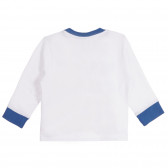 Памучна пижама ROLLING за бебе в бяло и синьо Chicco 258976 5